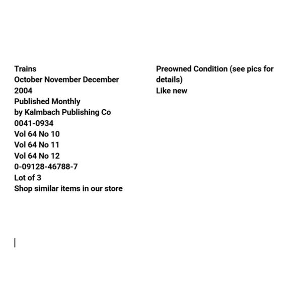 Vtg Lot 3 Trains Oct Nov Dec 2004 Magazine Collect Track Railroad Amtrak Steel - Picture 2 of 8